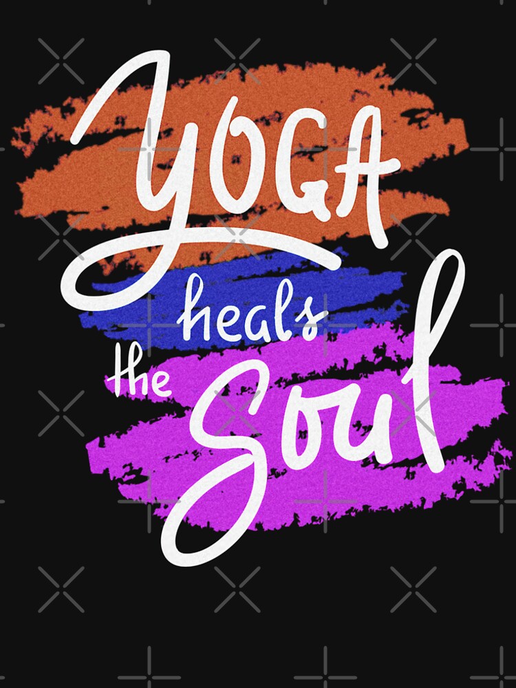 'Yoga Heals The Soul' Colorful Hand Drawn Quote for Yoga and Meditation by deepakrode7