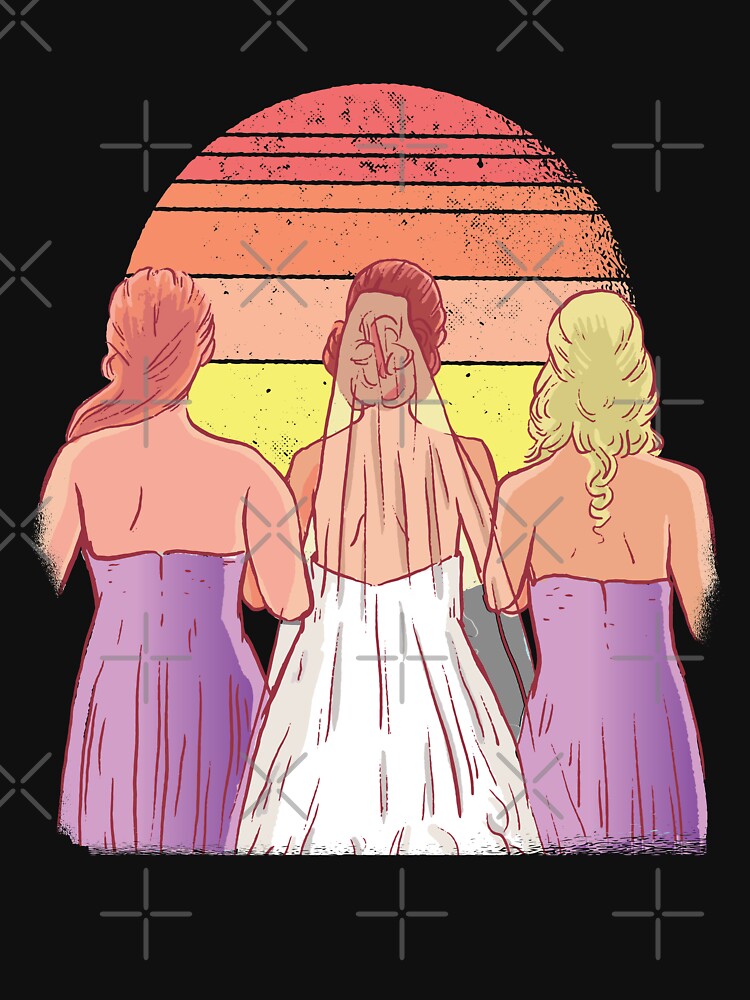 Retro Sunset Bride and Bridesmaids by TamGustam