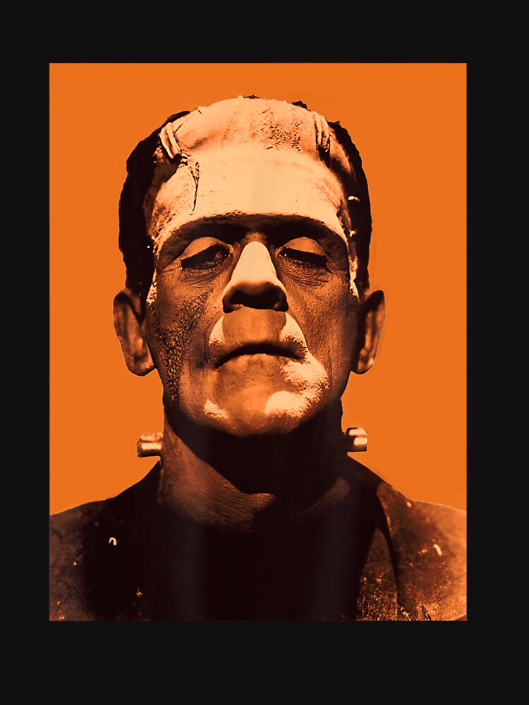 Classic Halloween Monster Frankenstein Vintage Horror Orange by MissRasheedHam