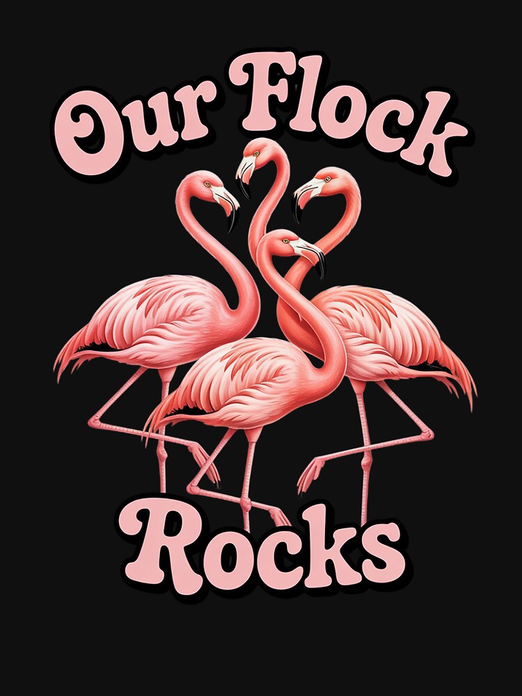 Womens Our Flock Rocks Flamingo Matching Family Vacation Group by MelSurf