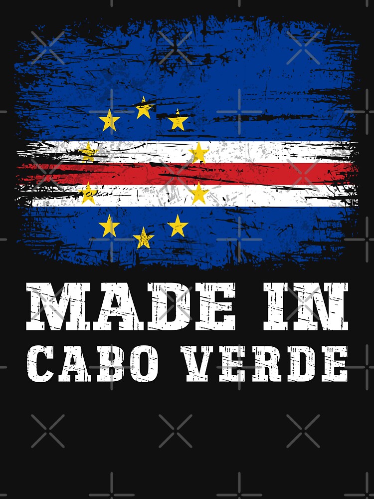 Made in Cabo Verde Vintage Distressed Flag by Dmetalx Art Apparel