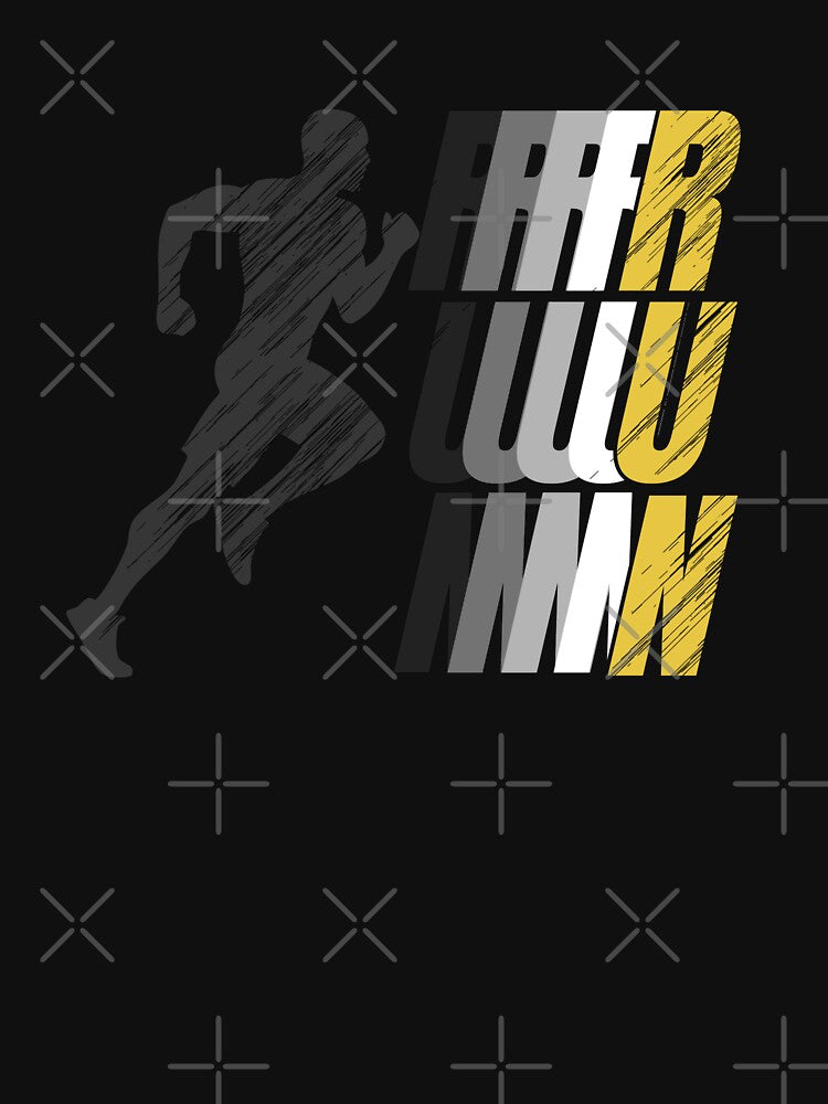 Runners High: Dynamic Silhouette Runner & Distressed Text by ifundesign