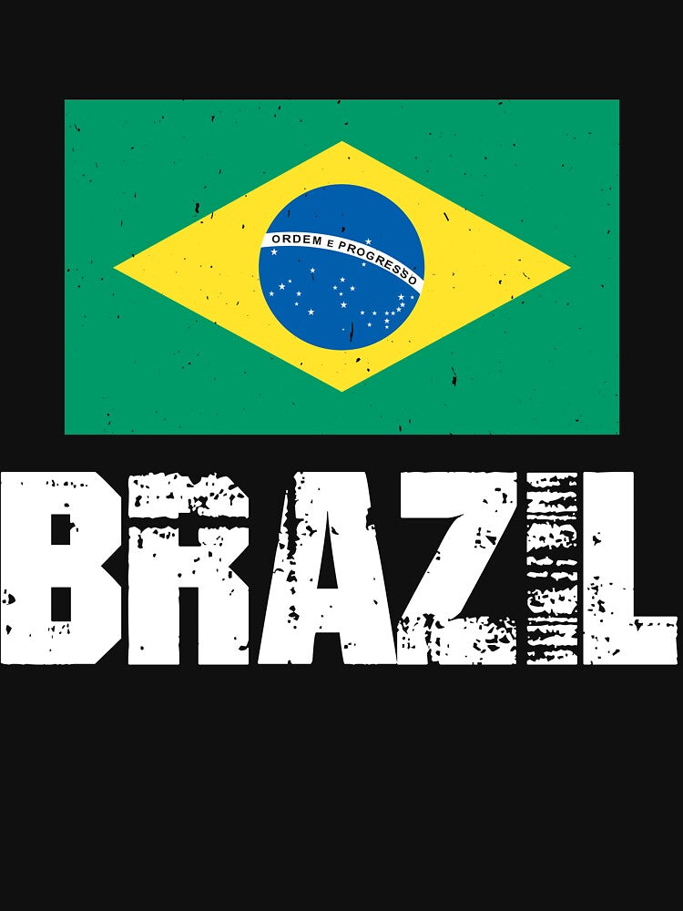 Brazil National Pride Brazilian Flag Design by AllStarMerch