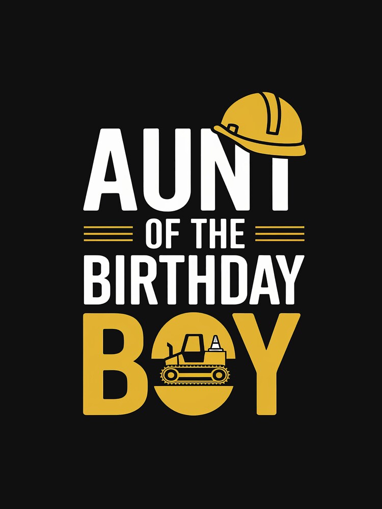 Aunt of the birthday boy matching family construction party by AquaKiev