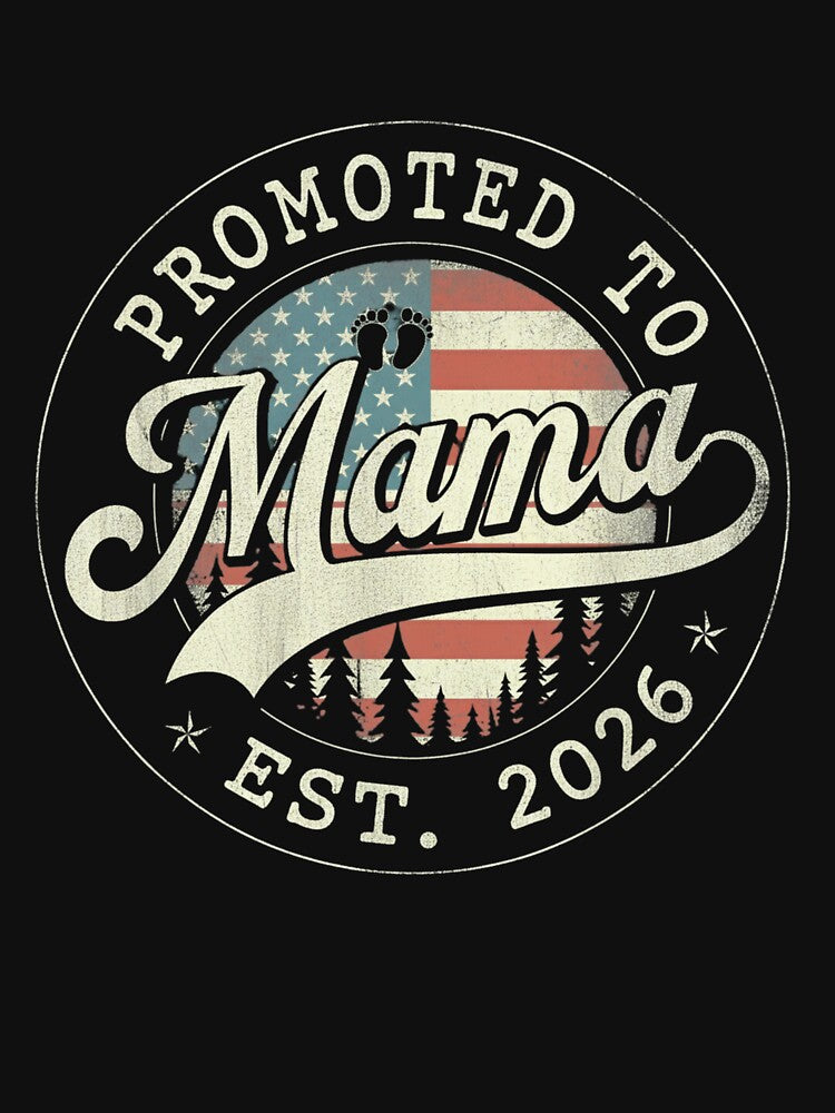 Promoted To Mama Est. 2026 New Mom Expecting Mother Pregnancy Announcement by salmzouriart