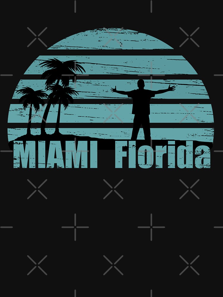 Miami vintage blue sunset by Alexaltay