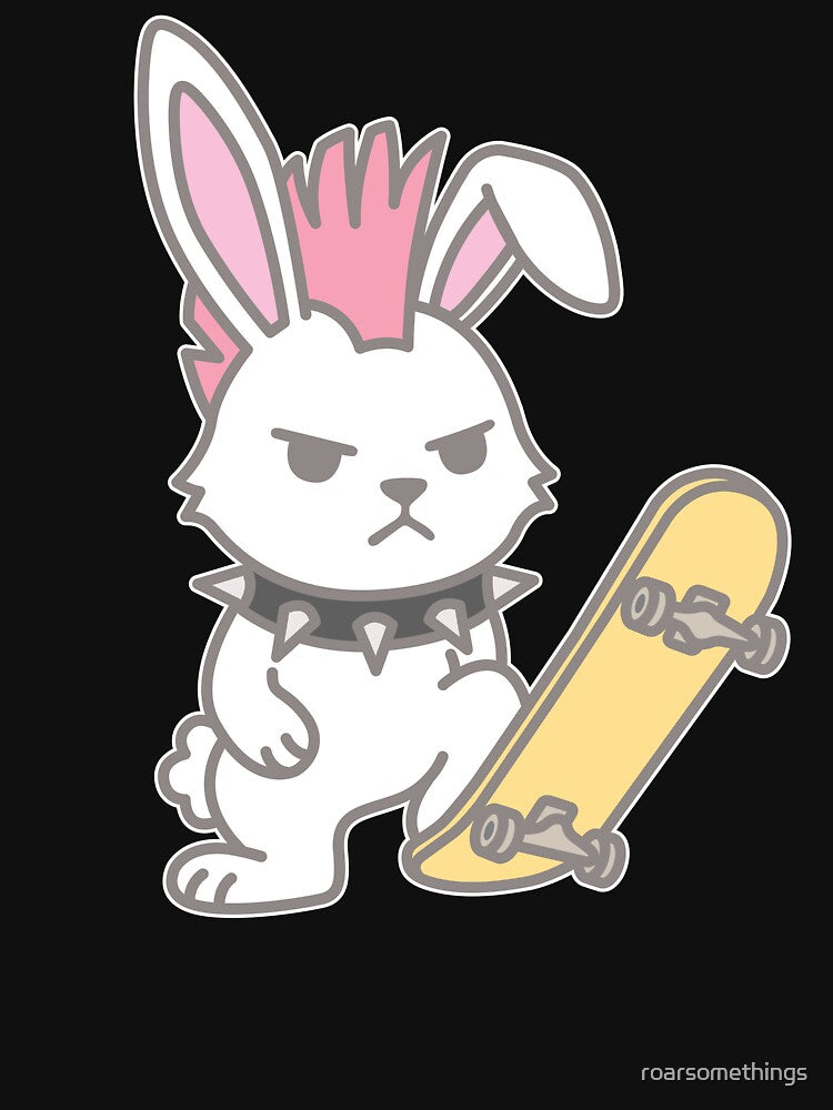 Skater Bunny 90s Street Culture Graphic For Boys and Girls by roarsomethings