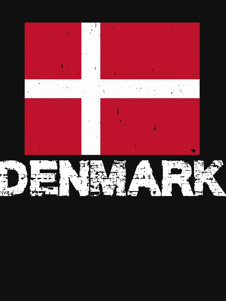 Denmark National Pride Danish Flag Design by AllStarMerch