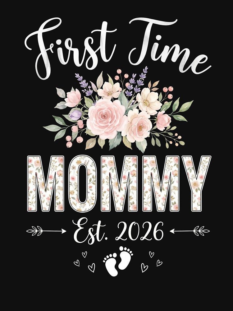 First-Time-Mommy-Est.2026-New-Mom-Expectant-Mother-Pregnancy-Announcement by SofenArt