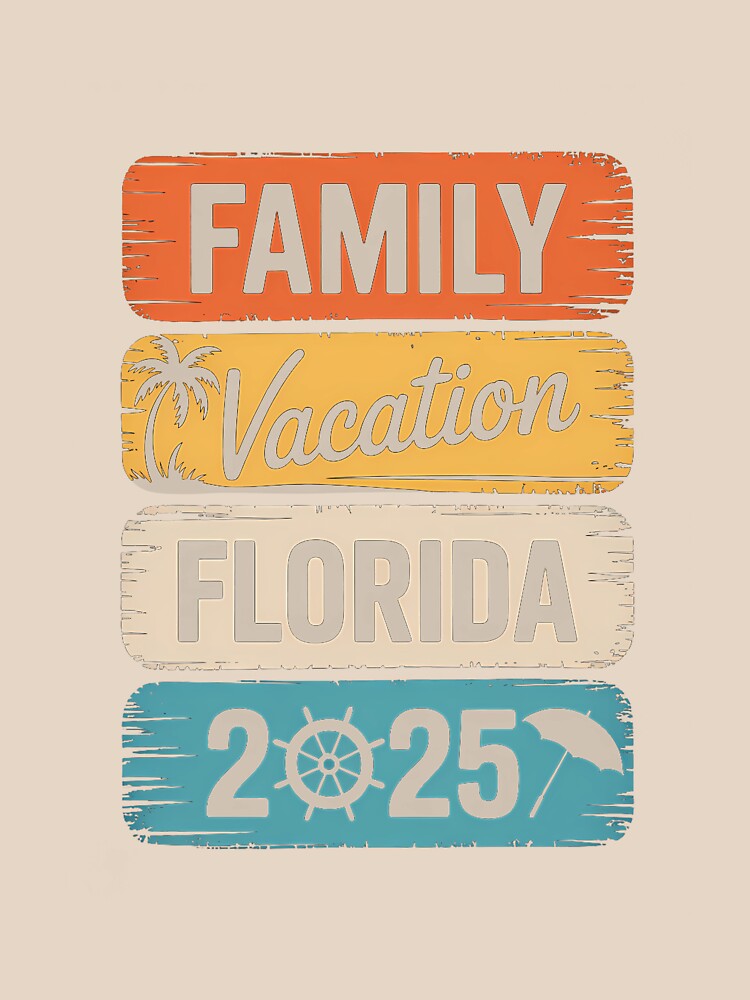 Family Florida Vacation 2025 Matching Group Family by Moon-Ape