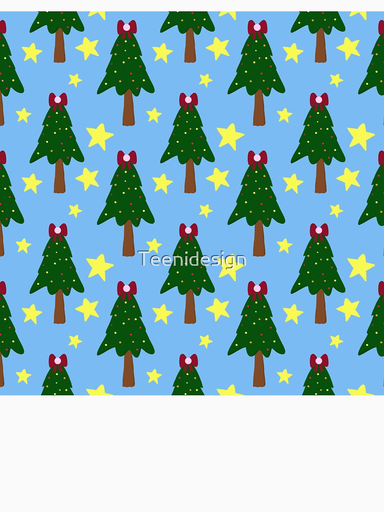 Festive Christmas Tree Pattern – Cute Holiday Seamless Design by Teenidesign