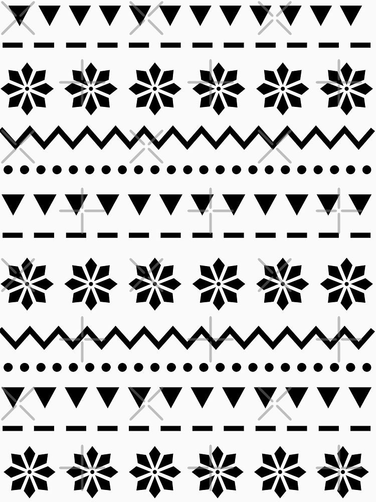 Vintage Christmas Sweater Pattern Black - Holiday Pattern by SheetalMourya