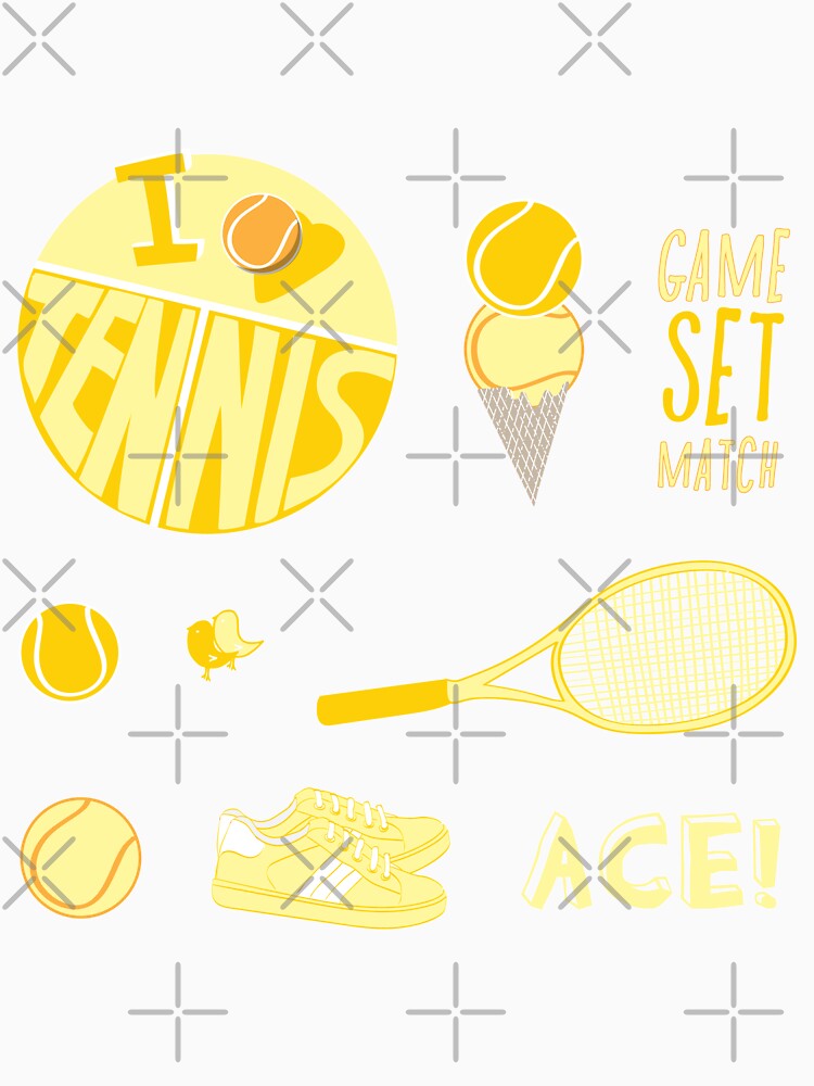 Light Yellow Retro Tennis Sticker Pack by The-Goods