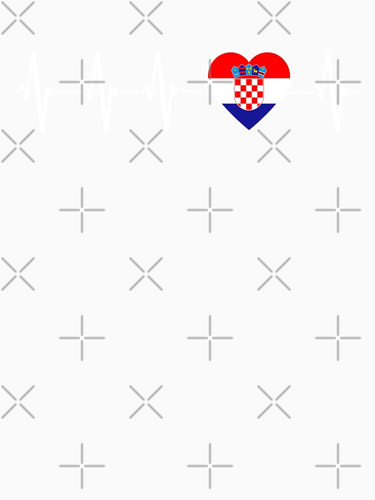 Croatian Heartbeat I Love Croatia Country Flag Heart Family by Eyes4