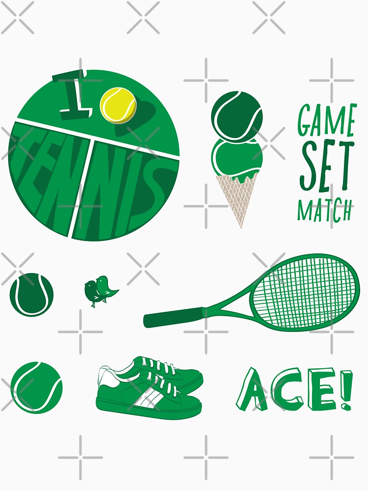 Kelly Green Retro Tennis Sticker Pack by The-Goods