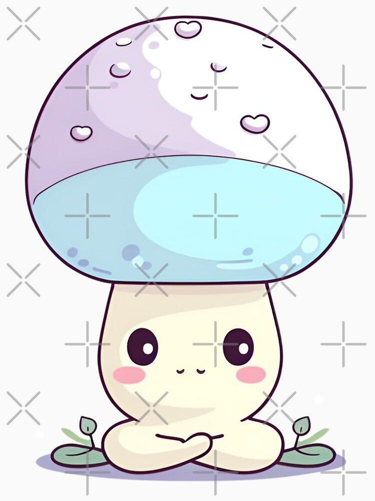 Cute Mushroom Yoga by Gilyglo