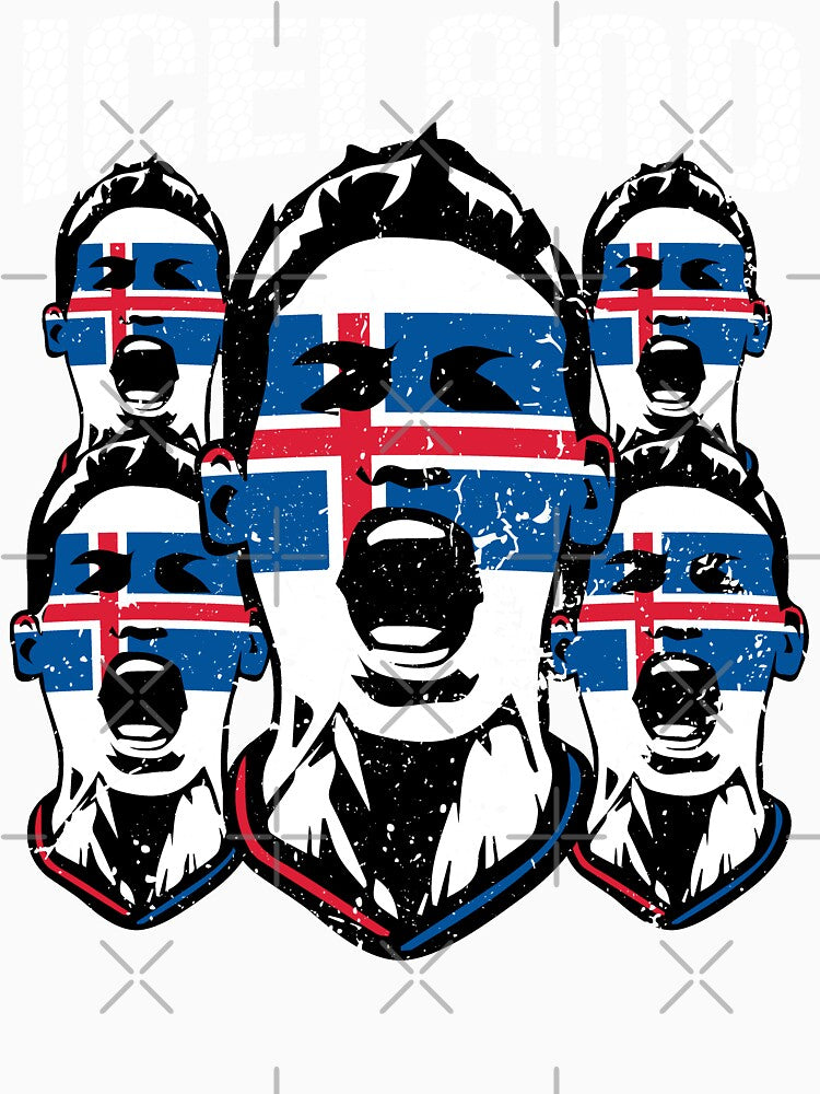 Iceland Soccer Sports Fans Flag Face by screenworks