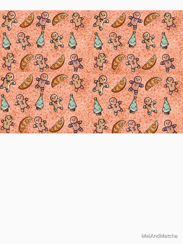 Gingerbread Orange Slices Christmas Kawaii Pattern by MeiAndMatcha