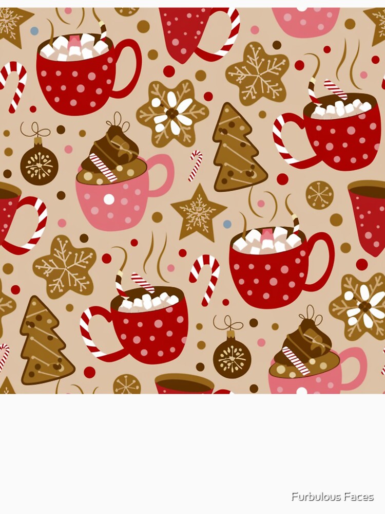 Christmas Cocoa Pattern by Furbulous Faces