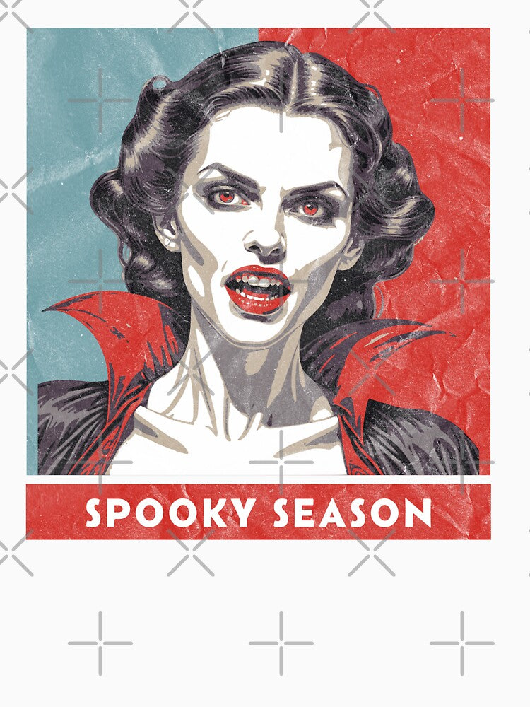 Spooky Season: Vintage Vampire Femme Horror Art by bdberto12