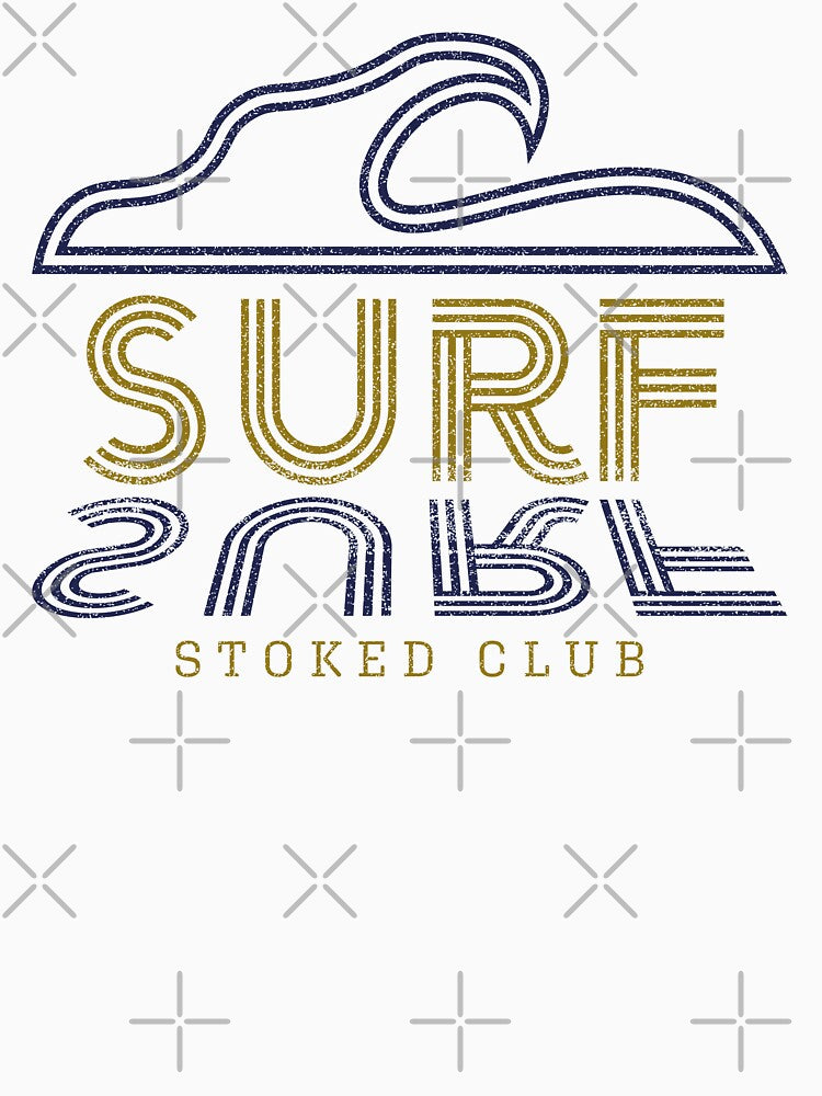 Surf  Stoked Vintage Retro Wave by Maud Tee Art