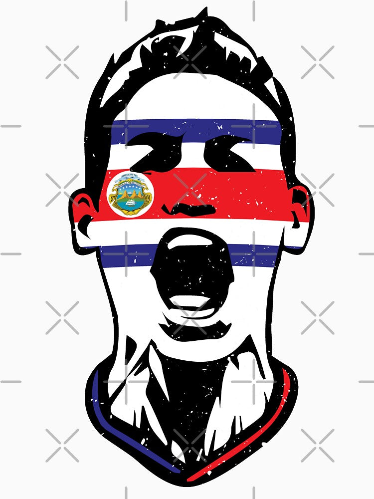 Costa Rica Team 2018 Fan Flag Face by screenworks