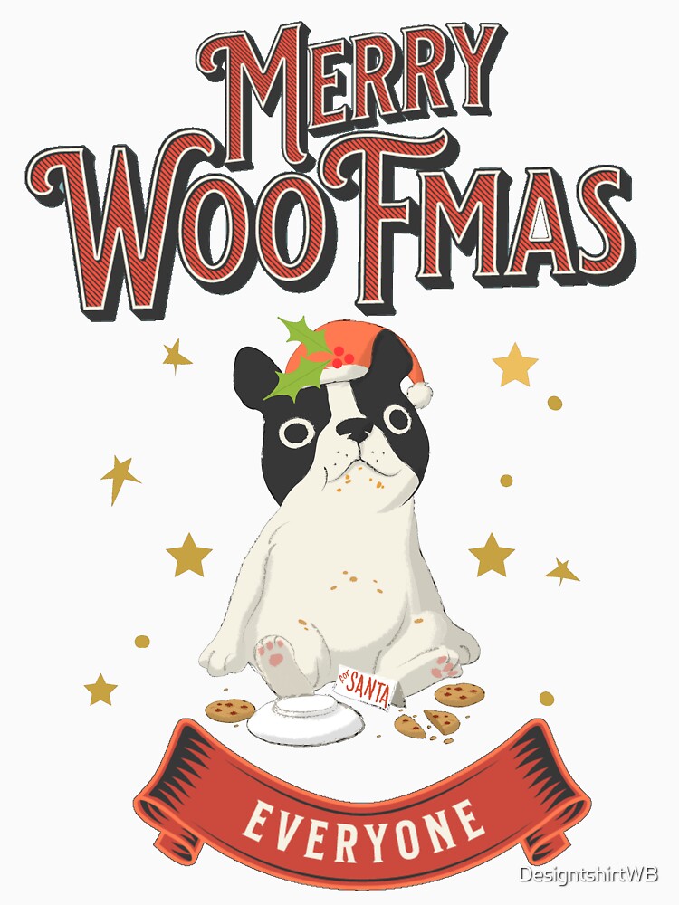 Merry Woofmas cute dog design by DesigntshirtWB
