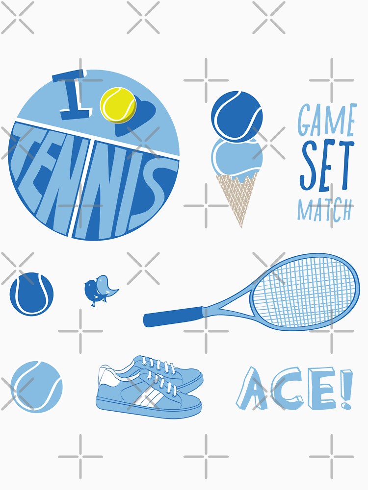 Light Blue Retro Tennis Sticker Pack by The-Goods