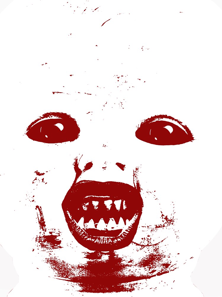 Hey Zombie Baby Halloween Scary Dolls Head Artwork by unitydesigneu