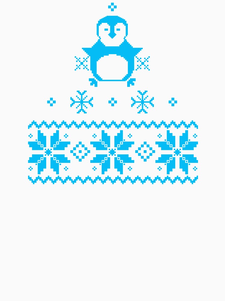 Cute Blue Scandinavian Penguin Holiday Design by oursunnycdays