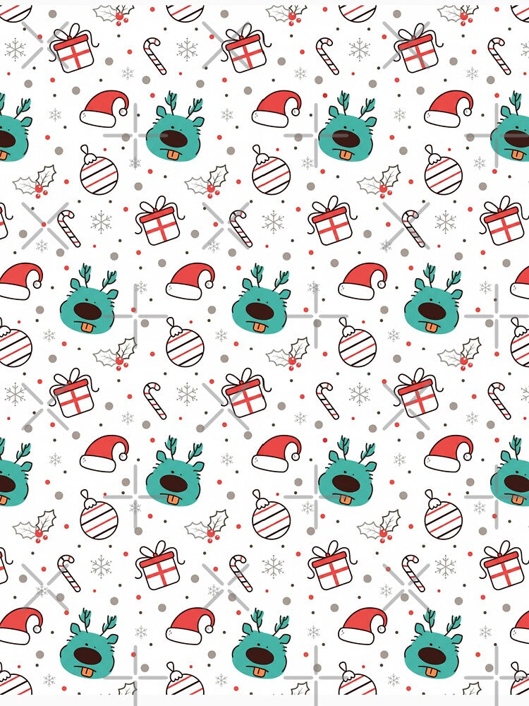 Green Red Christmas Seamless Pattern by graphicnew