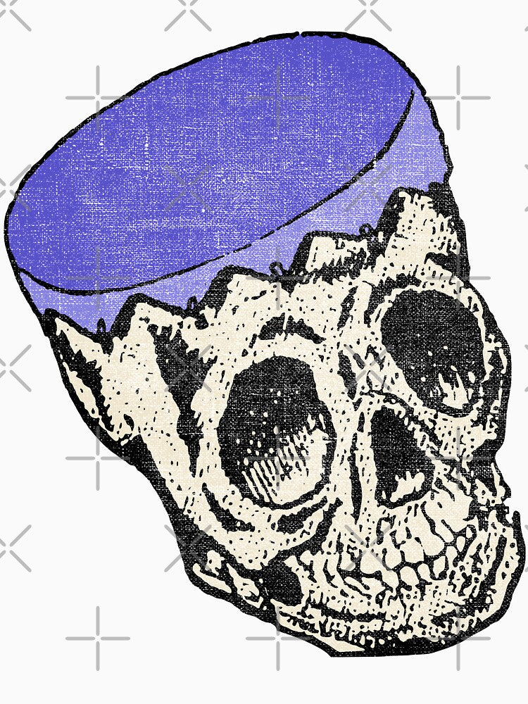 Vintage Blue Skull Drum Retro Horror Drummer Gift by TheAplus