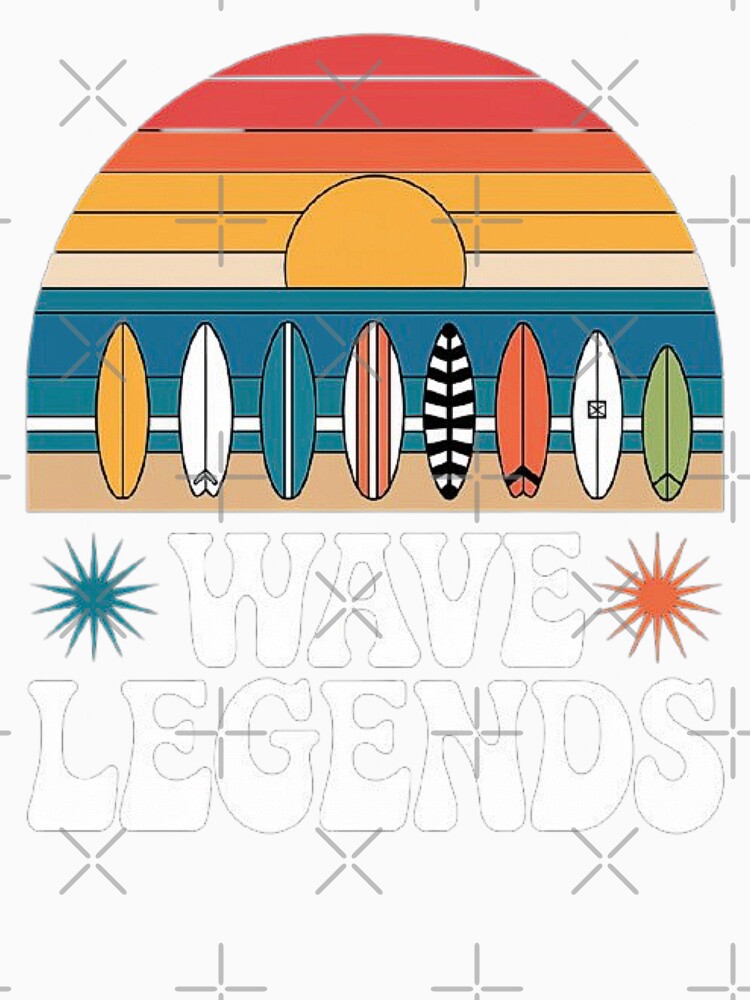 Wave Legends Surfing Retro Design by love3617