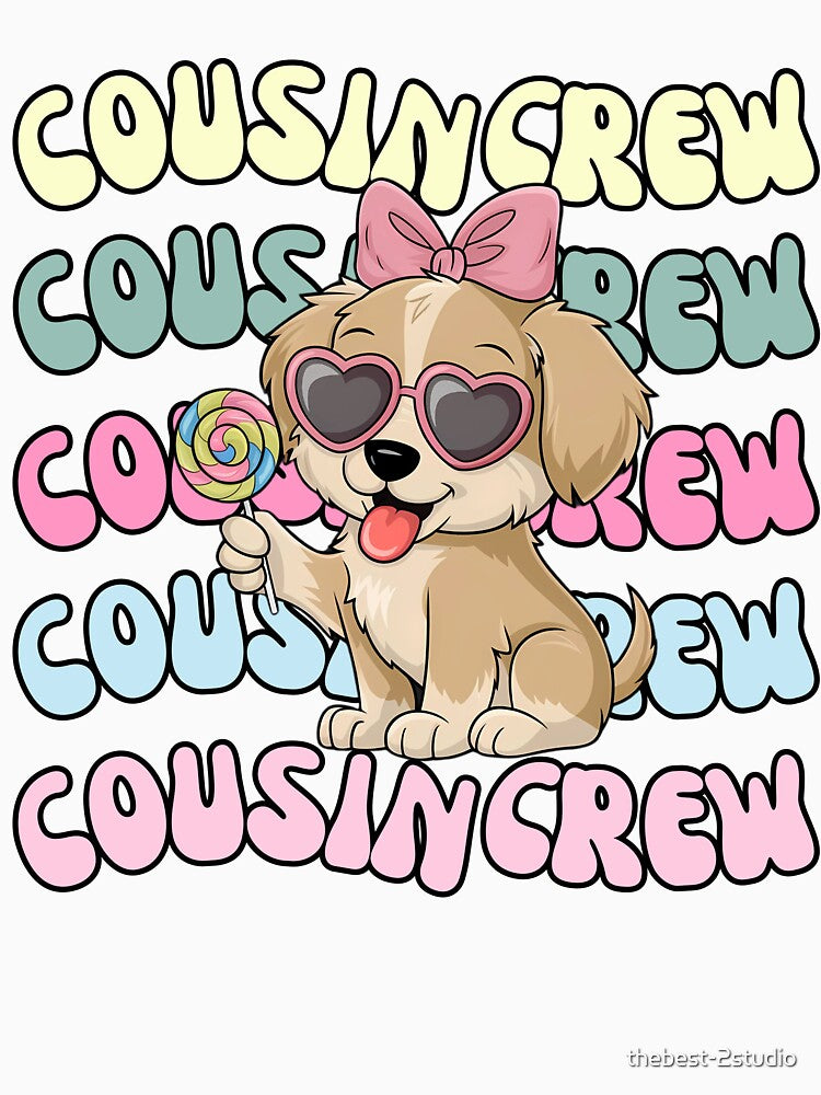 Cousin Crew Funny Golden Retriever Dog Lover Family Matching Groovy by thebest-2studio