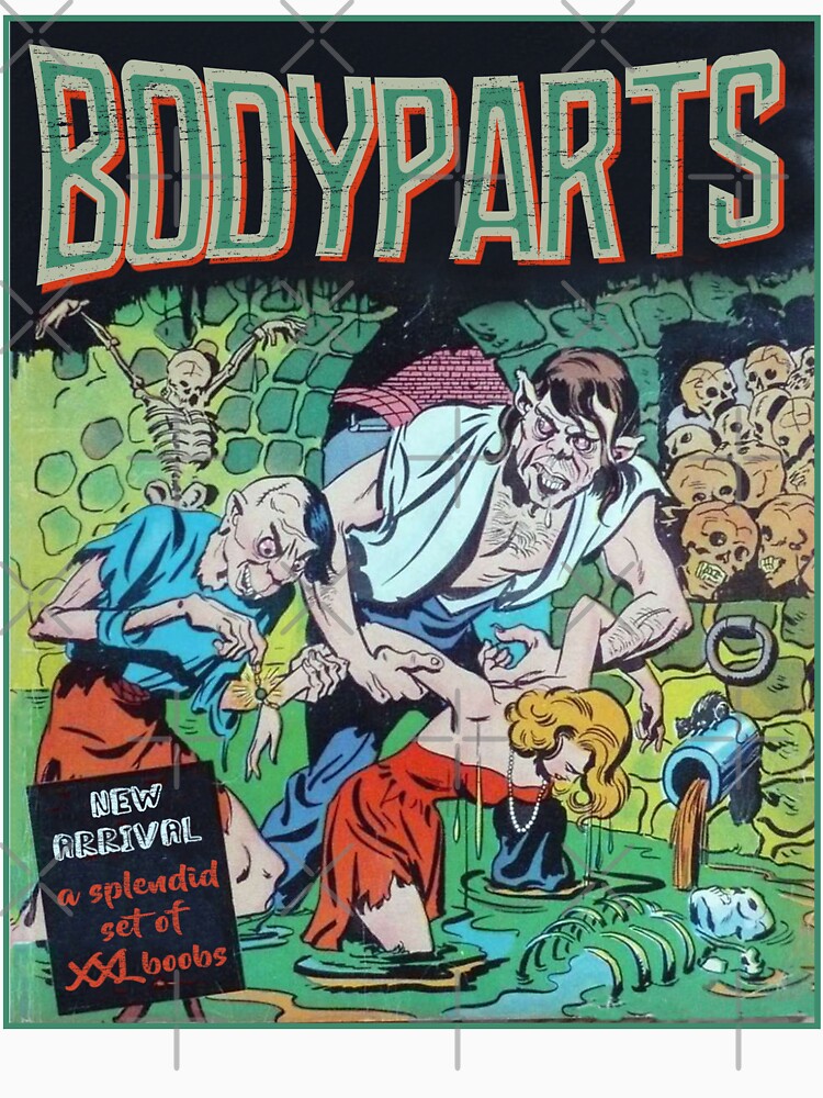 Vintage Body Parts Boobs Spare Parts Retro Horror Poster Halloween Gift by TheAplus