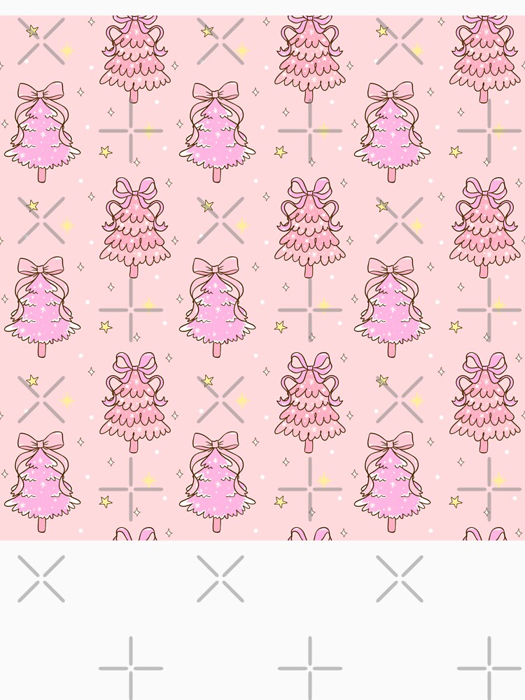 Pastel Pink Holiday Trees – Cute Seamless Christmas Design by smeraldosecrets