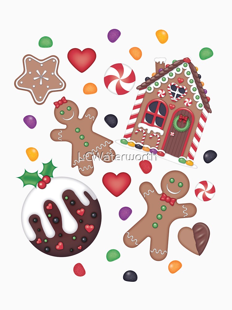 Gingerbread Christmas Candy Pattern Delight by LCWaterworth