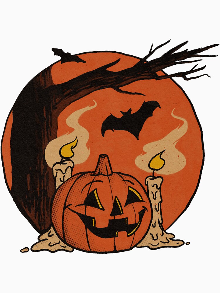 Vintage Pumpkin Scene Halloween Classic by barrajedge