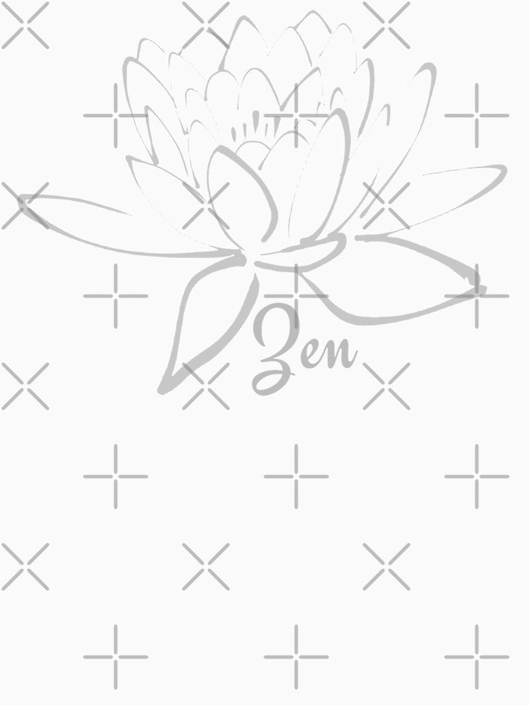 Lotus Zen Flower Grey - Yoga Meditation by Paulele