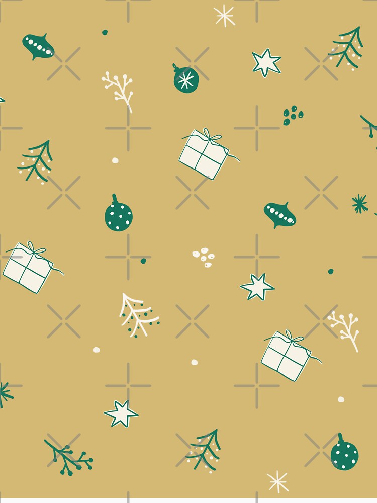 cute christmas pattern | khaki print by syeda noon