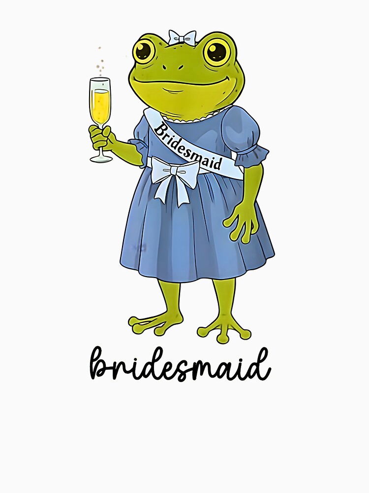 Retro Bridesmaid Frog Bachelorette Party Wedding Squad Funny by FerminVigo