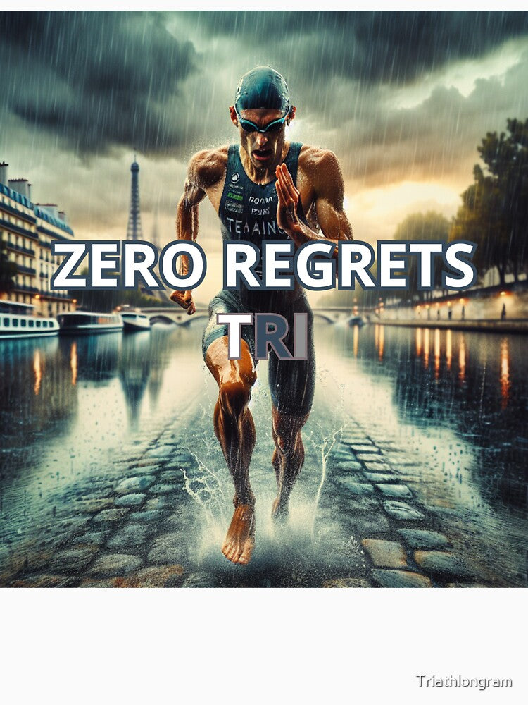 Zero Regrets TRI – Motivational Running Triathlon Design by Triathlongram