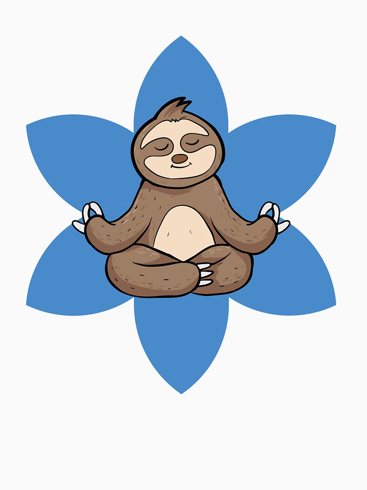 Sloth doing meditation for inner peace by darshants