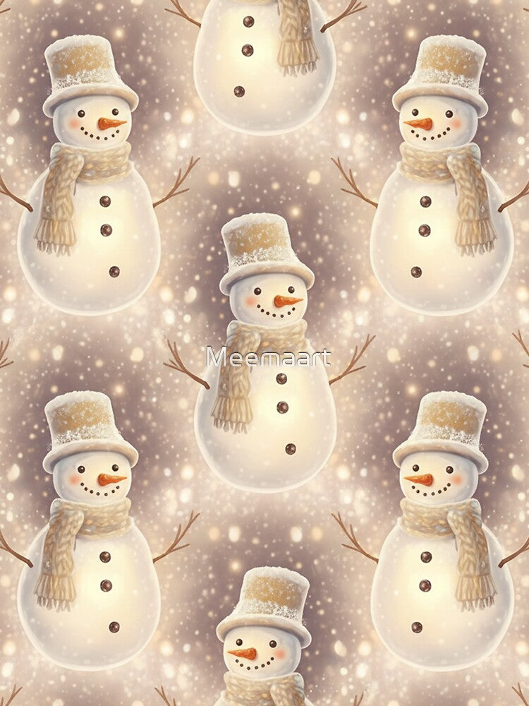 Cute Snow man Christmas day by Meemaart
