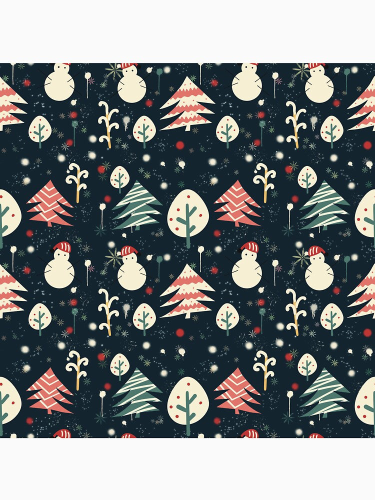 Abstract Christmas art seamless pattern by Sunakokookkook