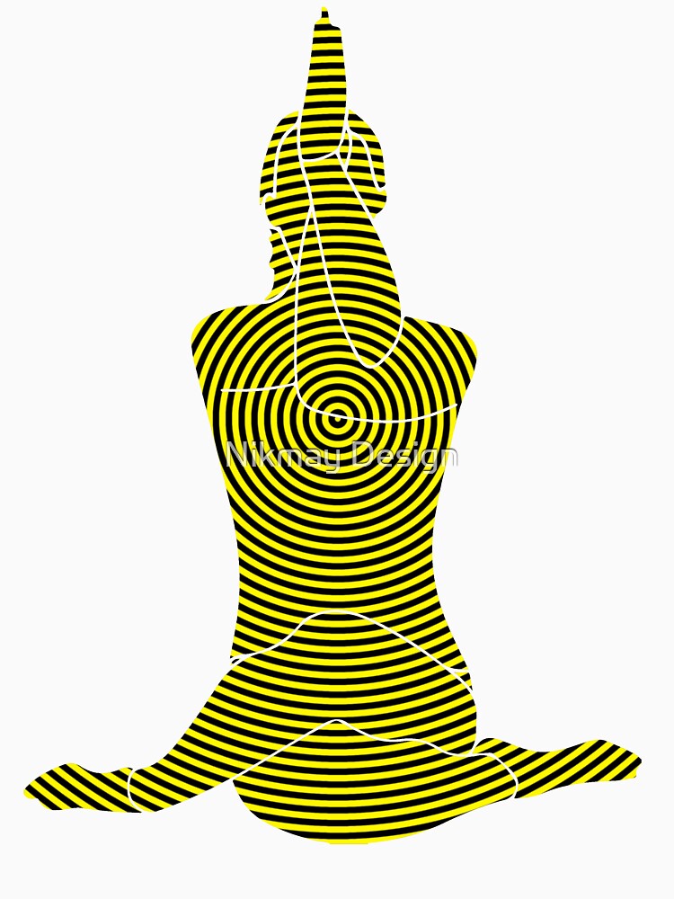 Yoga and meditation practice 2 yellow by Nikmay Design