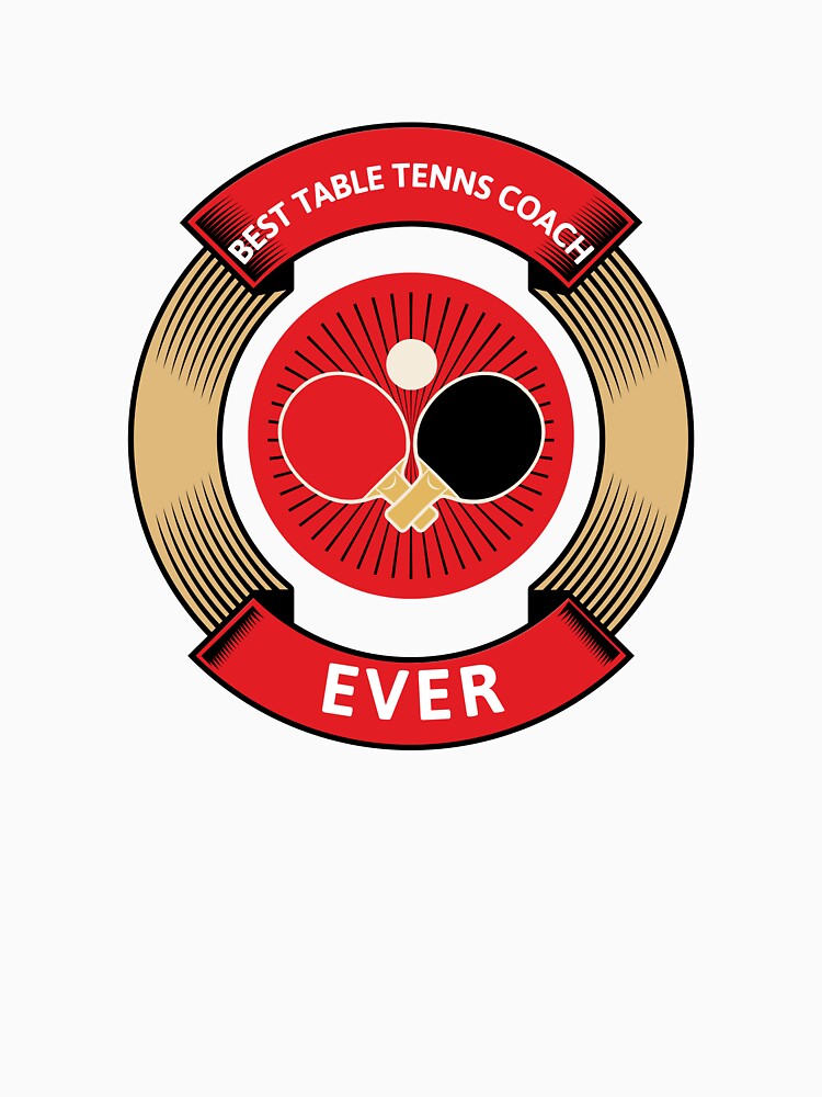 Best Table Tennis Coach Ever T-Shirt - Vintage Ping Pong Mentor Gift by OhMyPingCo