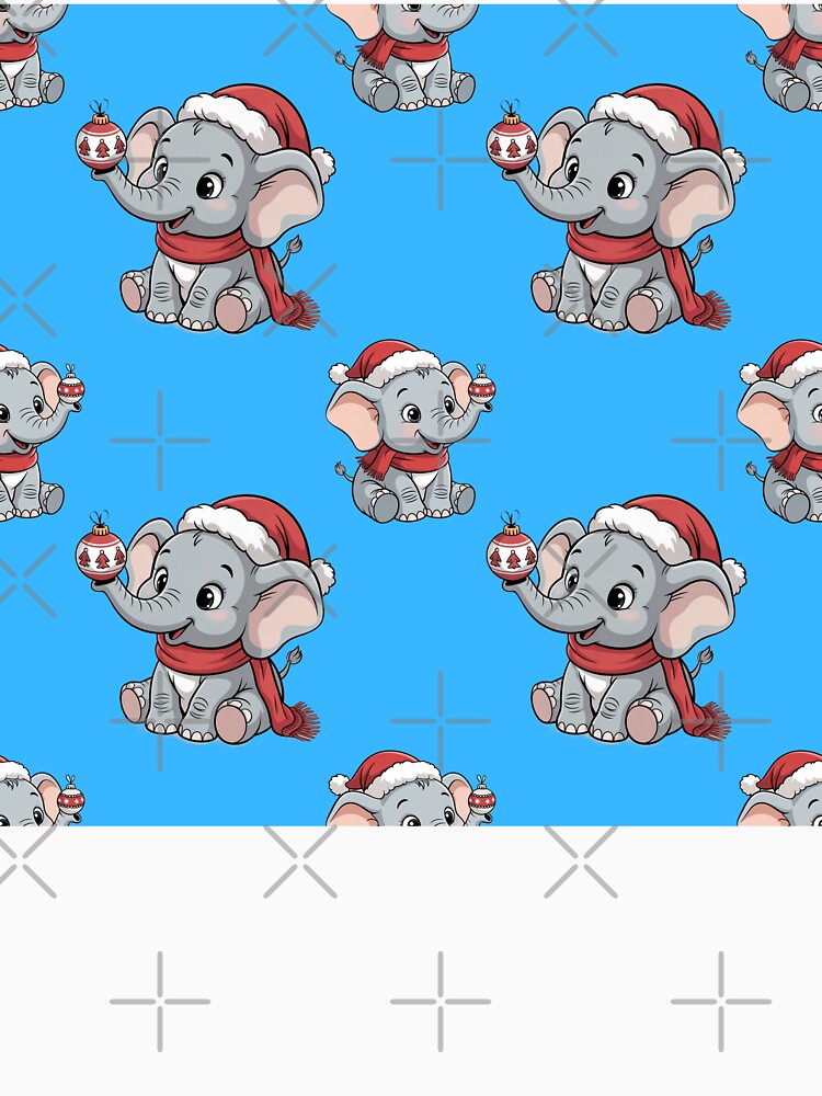 Christmas Bauble Elephant Seamless Art by Grang Art Artistic Designs