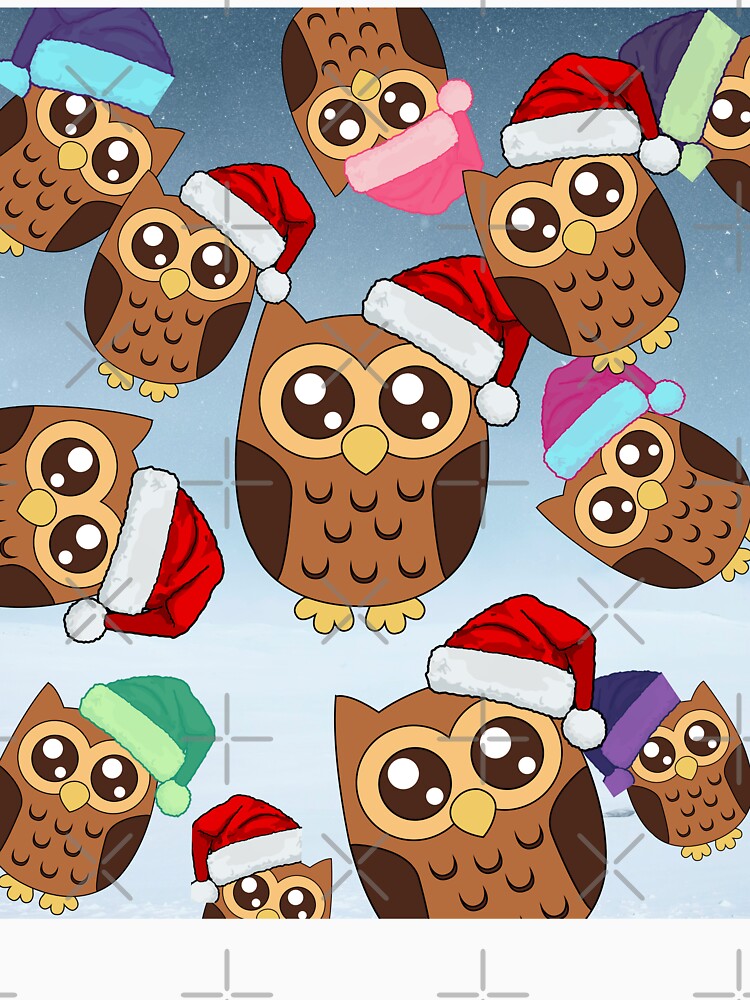 Christmas santa owl pattern by PhoeniXDreamer