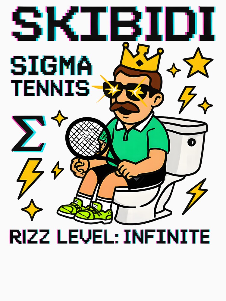 Skibidi Sigma Tennis King Rizz Art by AnnDesignStudio